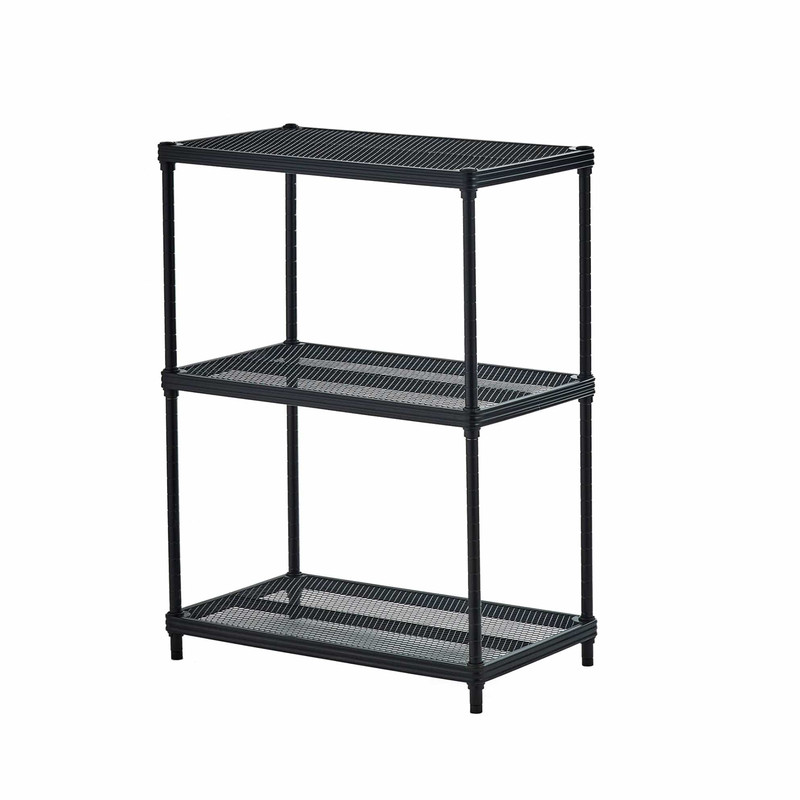 MeshWorks Shelving 3 Tier Black